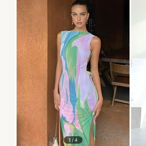 Commense Vibrant Abstract Maxi Dress